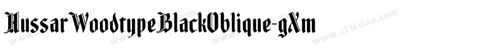 HussarWoodtypeBlackOblique-gXmE字体转换