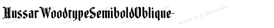 HussarWoodtypeSemiboldOblique-eP5p字体转换