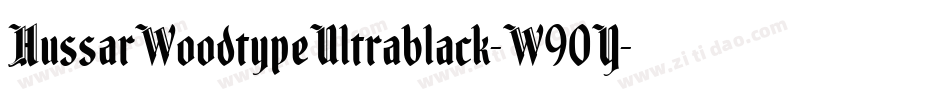 HussarWoodtypeUltrablack-W90Y字体转换
