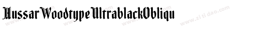 HussarWoodtypeUltrablackOblique-awWE字体转换
