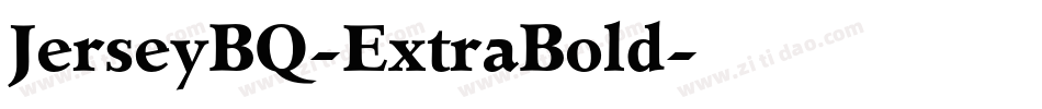 JerseyBQ-ExtraBold字体转换