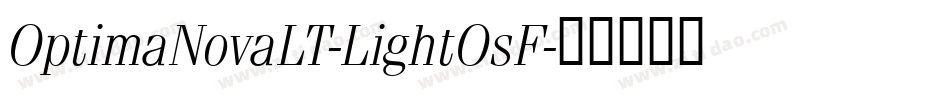 OptimaNovaLT-LightOsF字体转换