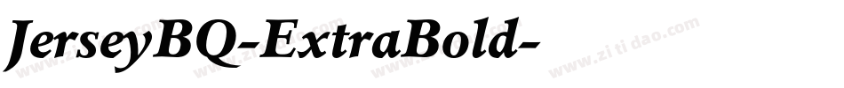 JerseyBQ-ExtraBold字体转换