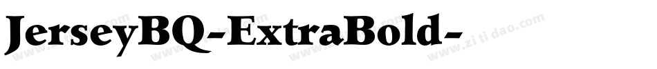 JerseyBQ-ExtraBold字体转换