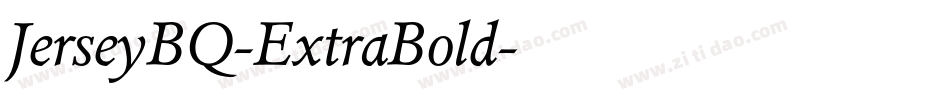 JerseyBQ-ExtraBold字体转换
