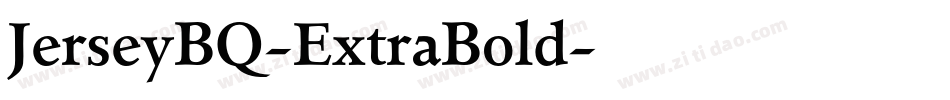 JerseyBQ-ExtraBold字体转换