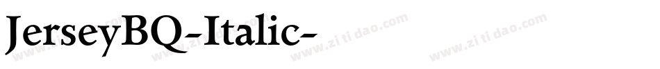 JerseyBQ-Italic字体转换