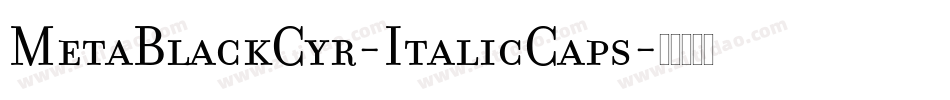 MetaBlackCyr-ItalicCaps字体转换