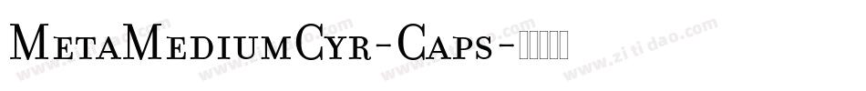MetaMediumCyr-Caps字体转换