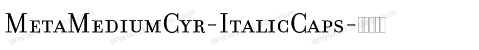 MetaMediumCyr-ItalicCaps字体转换