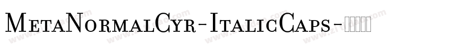 MetaNormalCyr-ItalicCaps字体转换