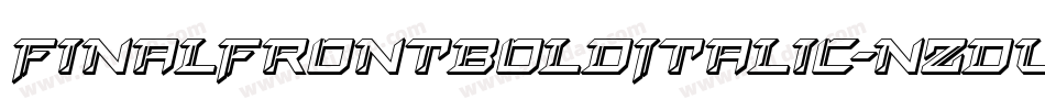 FinalFrontBoldItalic-nzDV字体转换