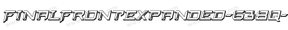 FinalFrontExpanded-638q字体转换
