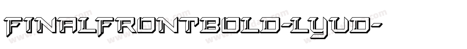 FinalFrontBold-lyVD字体转换