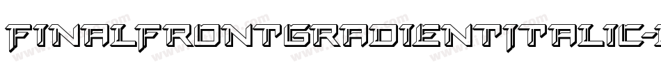 FinalFrontGradientItalic-B8XB字体转换