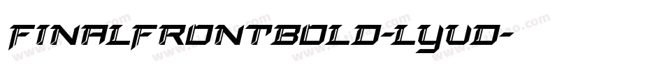 FinalFrontBold-lyVD字体转换