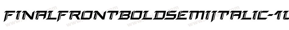FinalFrontBoldSemiItalic-1Wl0字体转换