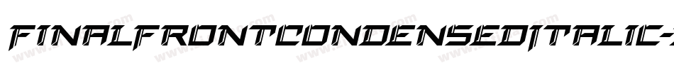 FinalFrontCondensedItalic-5ZBZ字体转换