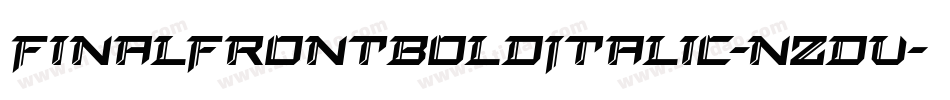 FinalFrontBoldItalic-nzDV字体转换