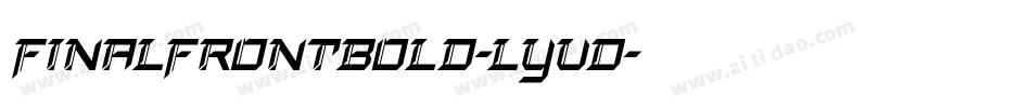 FinalFrontBold-lyVD字体转换