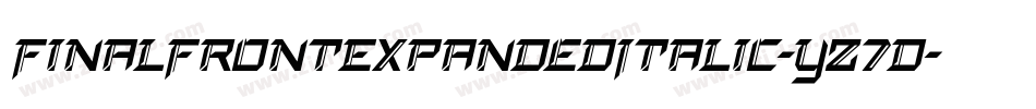 FinalFrontExpandedItalic-yz7d字体转换