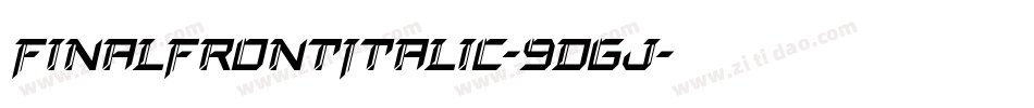 FinalFrontItalic-9DGj字体转换