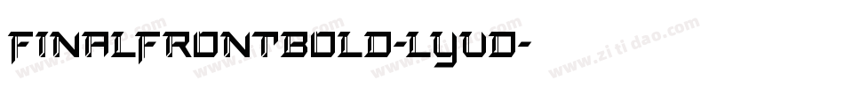 FinalFrontBold-lyVD字体转换