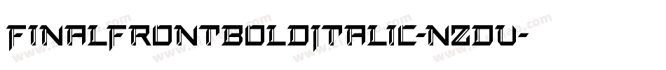 FinalFrontBoldItalic-nzDV字体转换