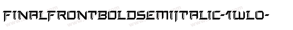 FinalFrontBoldSemiItalic-1Wl0字体转换