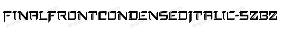 FinalFrontCondensedItalic-5ZBZ字体转换
