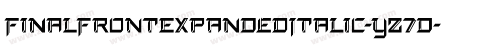 FinalFrontExpandedItalic-yz7d字体转换