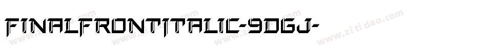 FinalFrontItalic-9DGj字体转换