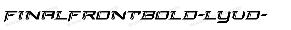 FinalFrontBold-lyVD字体转换