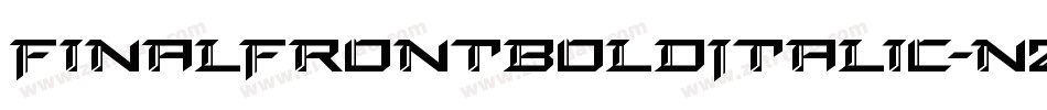 FinalFrontBoldItalic-nzDV字体转换