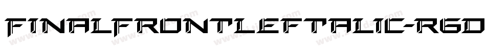 FinalFrontLeftalic-r6Dx字体转换