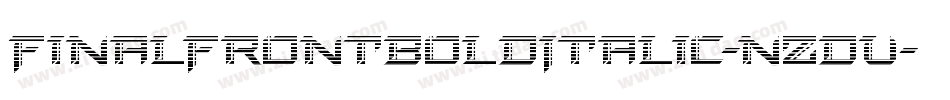 FinalFrontBoldItalic-nzDV字体转换