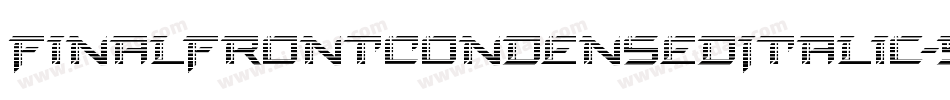 FinalFrontCondensedItalic-5ZBZ字体转换