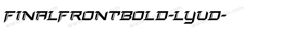 FinalFrontBold-lyVD字体转换