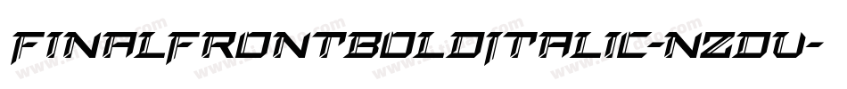 FinalFrontBoldItalic-nzDV字体转换