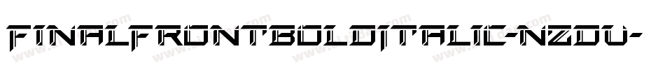 FinalFrontBoldItalic-nzDV字体转换