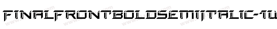 FinalFrontBoldSemiItalic-1Wl0字体转换