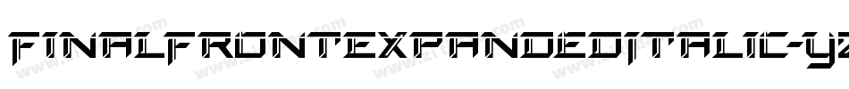 FinalFrontExpandedItalic-yz7d字体转换