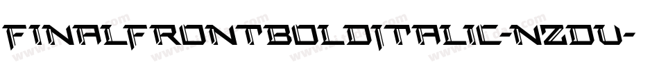 FinalFrontBoldItalic-nzDV字体转换