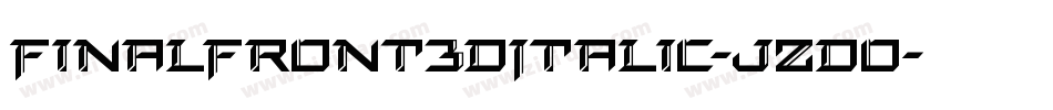 FinalFront3DItalic-jzDO字体转换