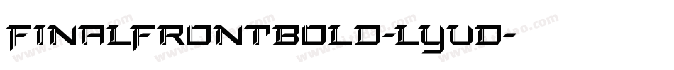 FinalFrontBold-lyVD字体转换