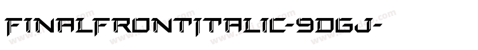 FinalFrontItalic-9DGj字体转换