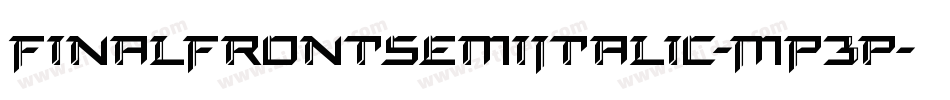 FinalFrontSemiItalic-MP3p字体转换