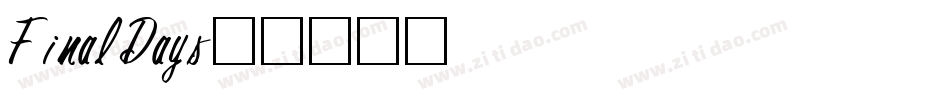 FinalDays字体转换