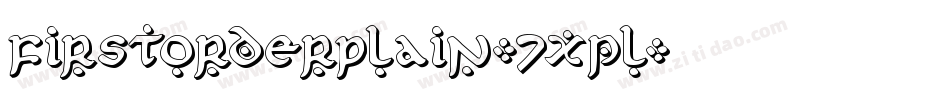 FirstOrderPlain-7xpl字体转换