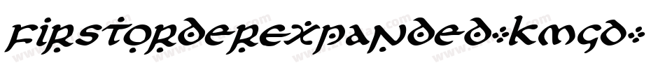 FirstOrderExpanded-KmGD字体转换